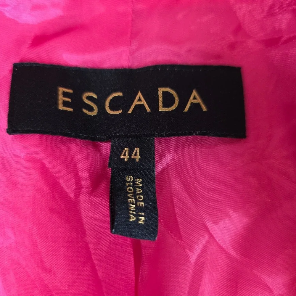 Escada Bergrid Blazer Womens US 12 EU 44 Pink Swarovski Crystal Button NWT - Picture 3 of 13